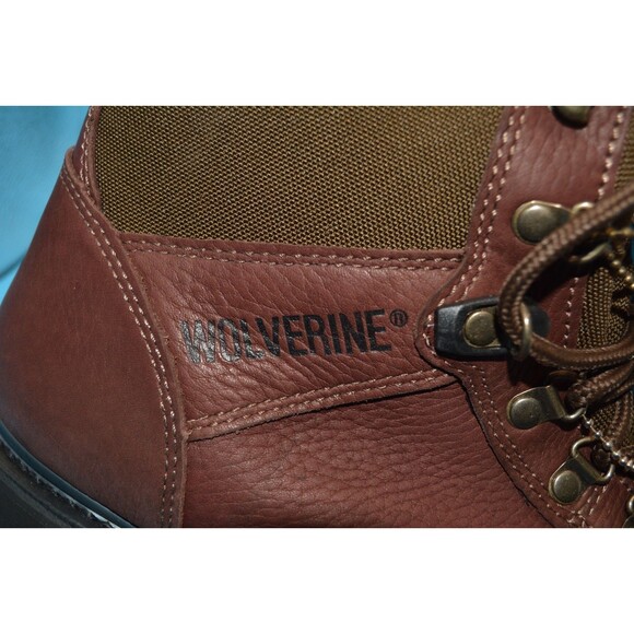 Wolverine Men's Steel Toe Work Boots Sz 8 Gore-Tex Waterproof Brown Leather NEW - Picture 3 of 8